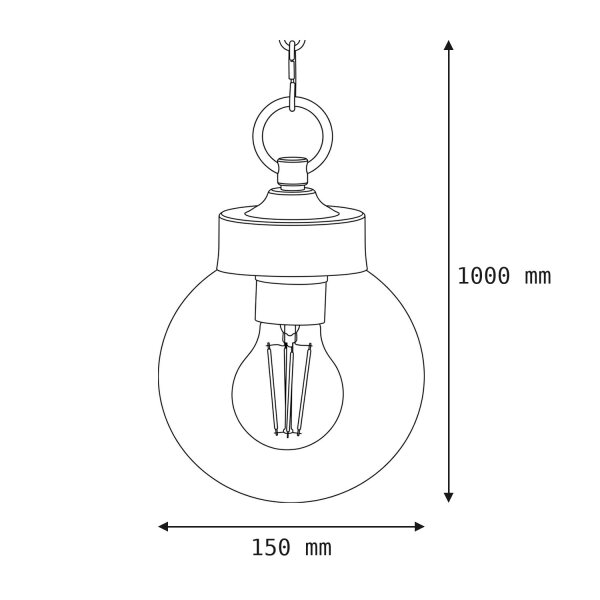 Suspension résistante aux intempéries VERIA cuivre rond IP43