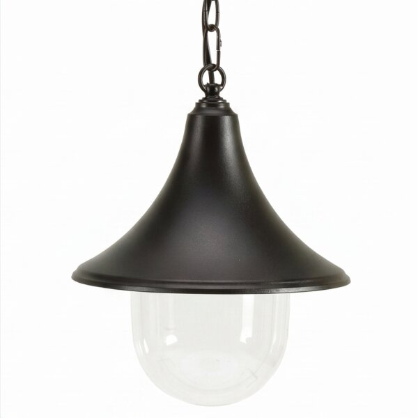 Suspension dextérieur Noir Ø25cm rond IP43 Rustique