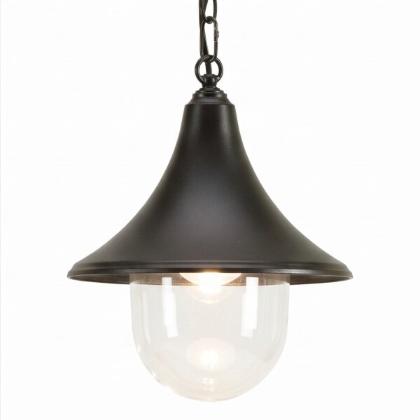 Suspension dextérieur Noir Ø25cm rond IP43 Rustique