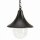 Suspension dextérieur Noir Ø25cm rond IP43 Rustique