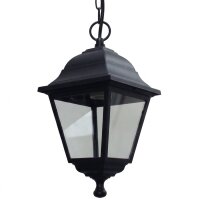 Lampe à suspendre noire Aluminium IP44 E27 Rustique