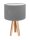 Lampe de table Abat-jour Gris Blanc Bois Tripode 46cm R&eacute;tro
