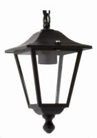 Luminaire suspendu noir ext&eacute;rieur IP44 Rustique E27