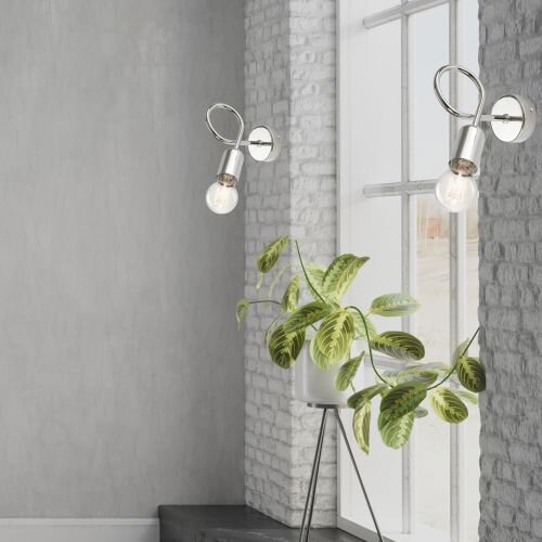 Applique murale métal Lampe chrome Moderne MADALYNN