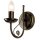 Elégante lampe murale KELSIE Noir Rustique Lampe