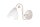 Shabby Blanc Applique M&eacute;tal Rustique PRISCILLA
