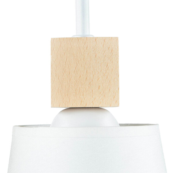 Applique Abat-jour Blanc Bois Scandinave REILLY