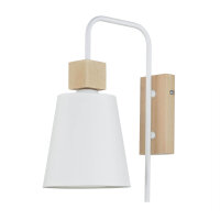 Applique Abat-jour Blanc Bois Scandinave REILLY