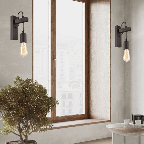 Applique murale marron Bois polyvalent Lampe AMIDA