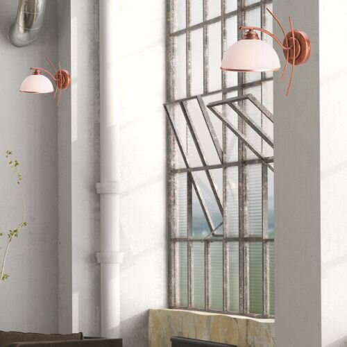 Lampe murale brune métal élégant KALONA Lampe verre
