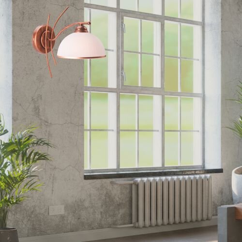 Lampe murale brune métal élégant KALONA Lampe verre