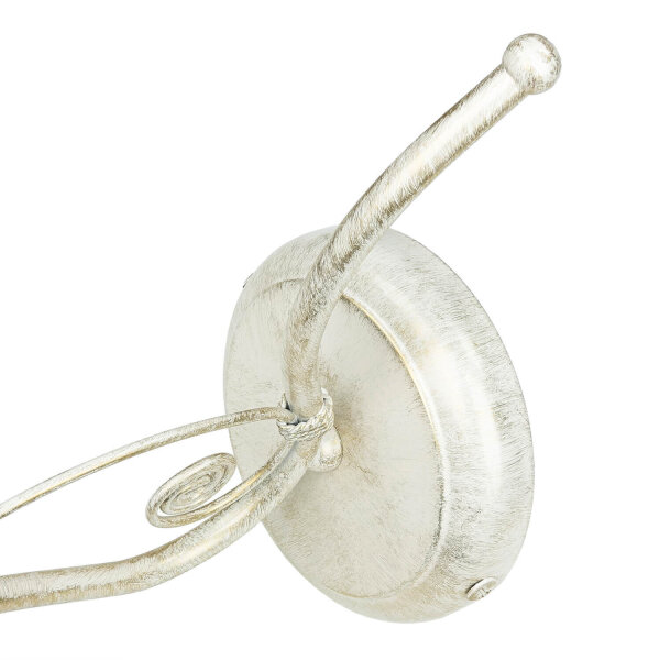 Applique murale shabby art nouveau métal lampe verre