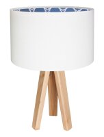 Lampe de table KIRA Blanc Bleu Rétro...