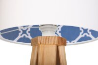 Lampe de table KIRA Blanc Bleu Rétro...