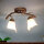 Plafonnier Shabby Marron antique Floral Salon