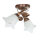 Plafonnier Shabby Marron antique Floral Salon