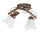 Plafonnier Shabby Marron antique Floral Salon
