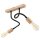 Plafonnier KASSIDY Noir Bois Moderne flexible
