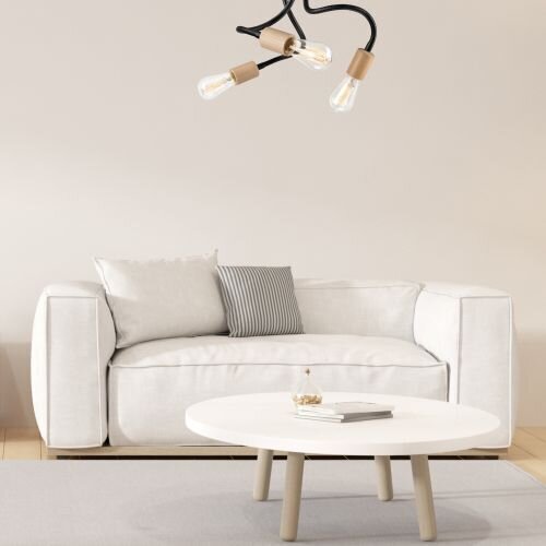 Plafonnier flexible Noir Moderne Salon