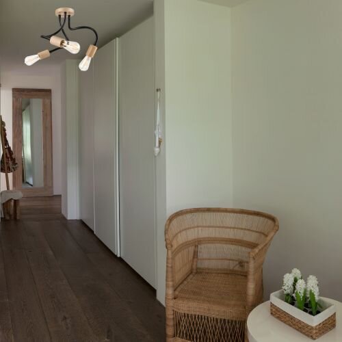 Plafonnier flexible Noir Moderne Salon