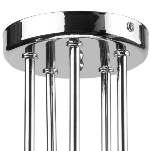 Plafonnier 5xE27 Chrome Moderne Salon Métal