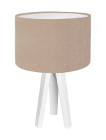 Lampe de table Beige Blanc R&eacute;tro Tr&eacute;pied...