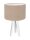 Lampe de table Beige Blanc R&eacute;tro Tr&eacute;pied 46cm Lampe en bois