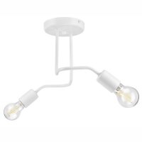 Plafonnier LIZBETH Blanc Métal Salon Lampe