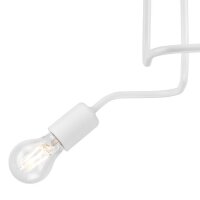 Plafonnier LIZBETH Blanc Métal Salon Lampe