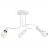 Plafonnier LIZBETH Blanc Moderne M&eacute;tal Lampe