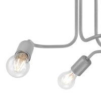 Plafonnier Argent Métal Moderne 3-flmg Lampe