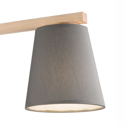 Plafonnier Gris Bois Tissu Métal Salon