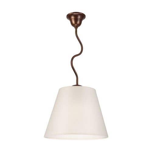 Crème Plafonnier Tissu rond Landhaus Salon