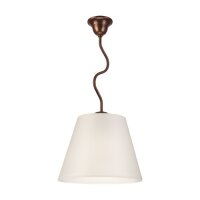 Crème Plafonnier Tissu rond Landhaus Salon