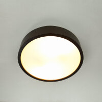 Plafonnier Salon Rond Lampe Bois Marron