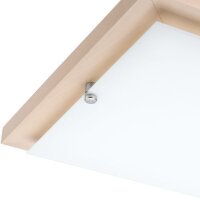 Plafonnier LED Blanc Bois Carré Salon