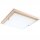 Plafonnier LED Blanc Bois Carré Salon