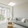 Plafonnier LED Blanc Bois Carré Salon