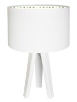 Lampe de table tripode Blanc Vert Bois 46cm Lampe pour...