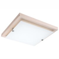 Plafonnier LED ERIN Blanc carr&eacute; Salon