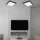 Plafonnier LED brun bois carré salon