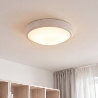 Plafonnier LED Blanc Bois rond Salon