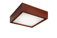 Plafonnier salon bois carr&eacute; Lampe