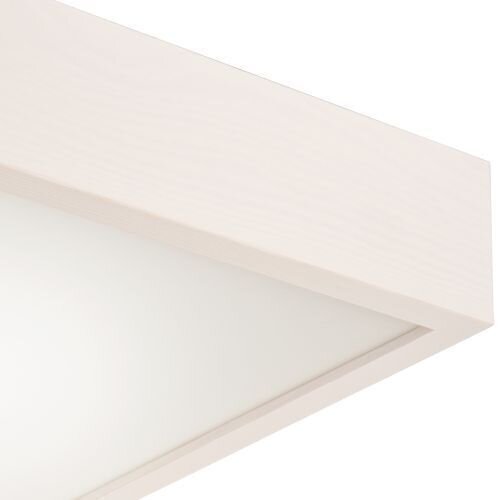Plafonnier LED Blanc Bois Angulaire Salon