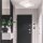 Plafonnier LED Blanc Bois Angulaire Salon