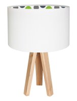 Lampe de table NAOMI blanc à pois enfants...