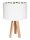 Lampe de table NAOMI blanc à pois enfants trépied 46cm