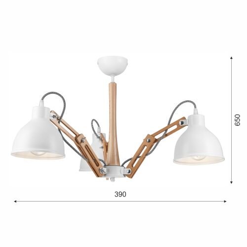 Plafonnier TIASIA Bois Moderne Salon