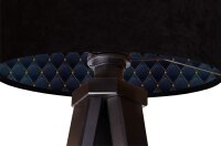 Lampe de table noir bleu foncé or 46cm rétro