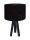 Lampe de table noir bleu foncé or 46cm rétro